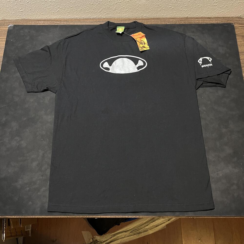 Vintage Shrek 2 Shirt Mens Large Black DreamWorks 2004 Promo Movie Graphic Tee